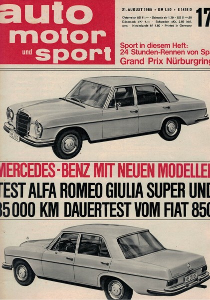 Auto Motor und Sport 1965 Heft 17-21.08.1965
