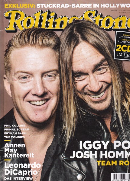 Rolling Stone 2016-03 März - Ausgabe 257 - Iggy Pop, Josh Homme, Team Rock - mit 2 CD´s