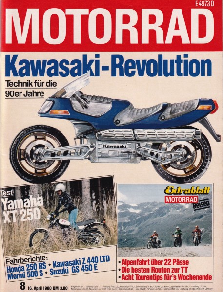 Motorrad - 1980 - Heft 08 - Ducati 500 Pantah, Yamaha XT 250, Suzuki GS 450 E, Vespa SI