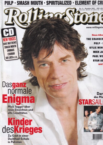 Rolling Stone 2001-11 November - Ausgabe 85 - Mick Jagger, Starsailor, Pulp - mit CD