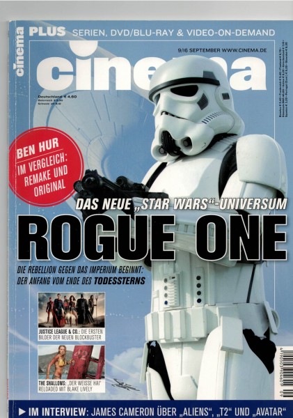Cinema Zeitschrift, Heft Nr. 460 September 2016, Star Wars,The Walking Dead, Blake Lively