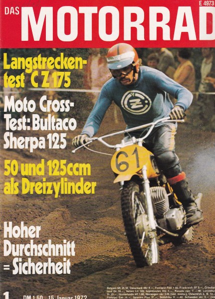 Das Motorrad - 1972 - Heft 01 - CZ 175, MZ 125, Bultaco Sherpa S 125
