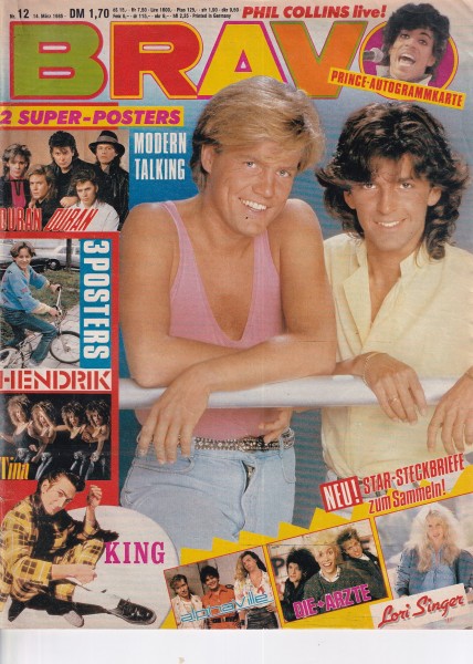 Bravo - 1985 Nr. 12 - 14.03.1985 - Thomas Anders, Gianna Nannini, Klaus Lage, Kim Wilde