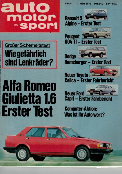 Auto Motor und Sport 1978 Heft 05-01.03.1978