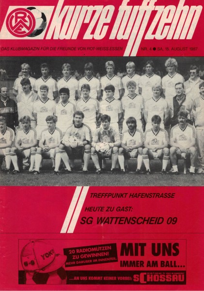 kurze fuffzehn - Das Klubmagazin von Rot-Weiss Essen, 1987-Nr. 4