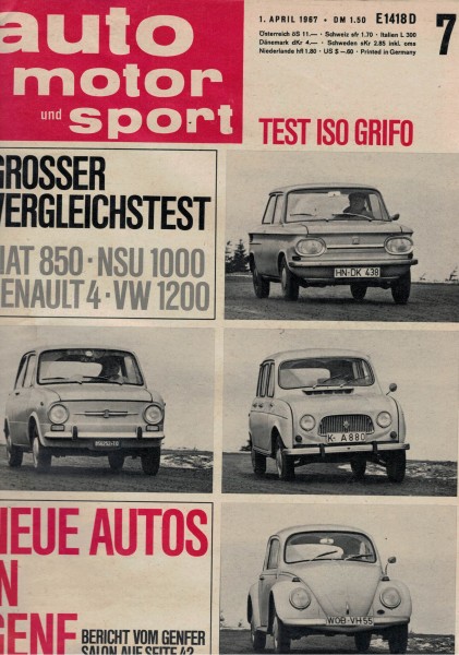 Auto Motor und Sport 1967 Heft 07-01.04.1967