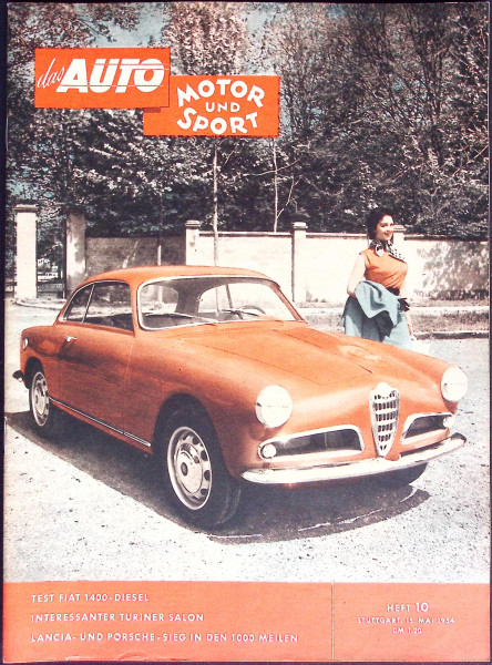 Auto Motor und Sport 1954 Heft 10 - 15.05.1954 - Fiat 1400-Diesel