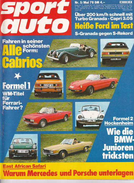 sport auto - 1978 Mai