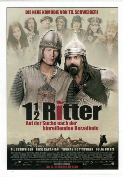 Cinema Filmkarte " 1 1/2 Ritter - Auf der Suche nach der hinreißenden Herzelinde" - Til Schweiger, J