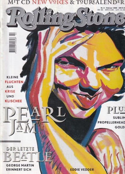 Rolling Stone 1998-02 Februar - Ausgabe 40 - Pearl Jam, George Martin, Sublime, Goldie - mit CD