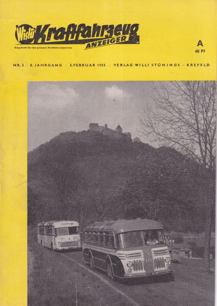 Wistü Kraftfahrzeug Anzeiger - 05. Februar 1955 - Nr. 3