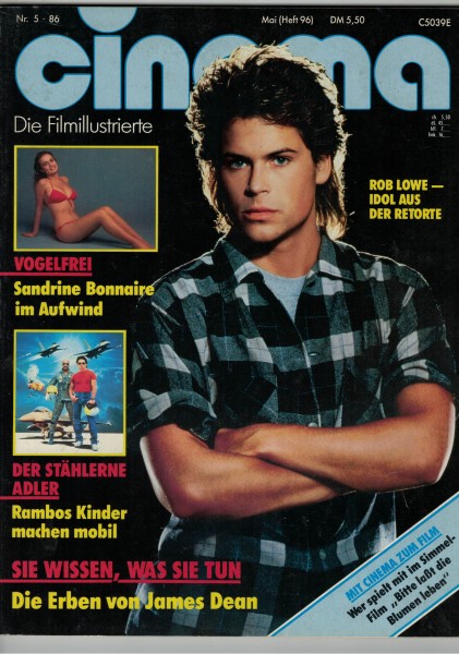 Cinema Zeitschrift, Heft Nr. 096, Mai 1986, Sandrine Bonnaire, Der stählerne Adler, Rob Lowe