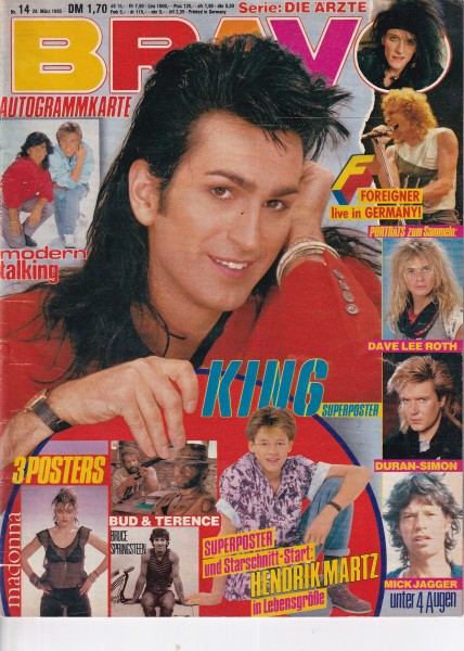 Bravo - 1985 Nr. 14 - 28.03.1985 - Wham, Nik Kershaw, Opus, Foreigner, Power Station