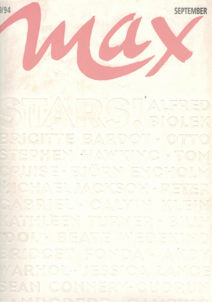 Max - Das Lifestyle-Magazin, 1994-09, STARS