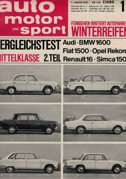 Auto Motor und Sport 1967 Heft 01-07.01.1967