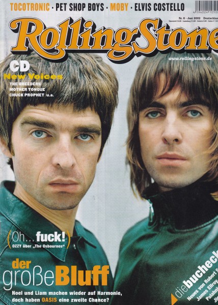 Rolling Stone 2002-06 Juni - Ausgabe 92 - Oasis, Tocotronic, Pet Shop Boys, Moby - mit CD