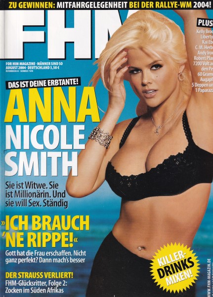 FHM - FOR HIM MAGAZINE - 2004-08 August - Anna Nicole Smith, Kelly Brook, Liberty X