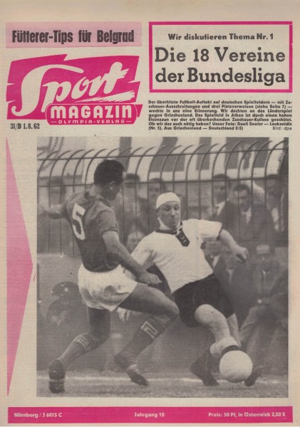 Sport Magazin - 1962 31 B - 01.08.1962