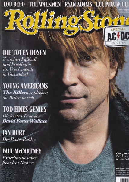 Rolling Stone 2008-12 Dezember - Ausgabe 165 - Die Toten Hosen, The Killers, AC/DC - mit CD