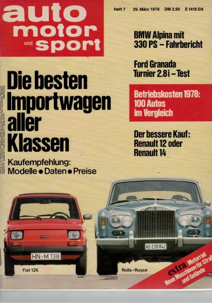 Auto Motor und Sport 1978 Heft 07-29.03.1978
