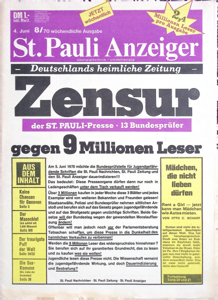 St. Pauli Anzeiger - 1970 - Nr. 8