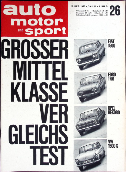 Auto Motor und Sport 1963 Heft 26-28.12.1963