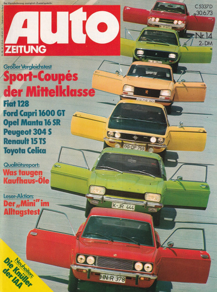 Auto Zeitung 1973 Heft 14 - 30.06.1973