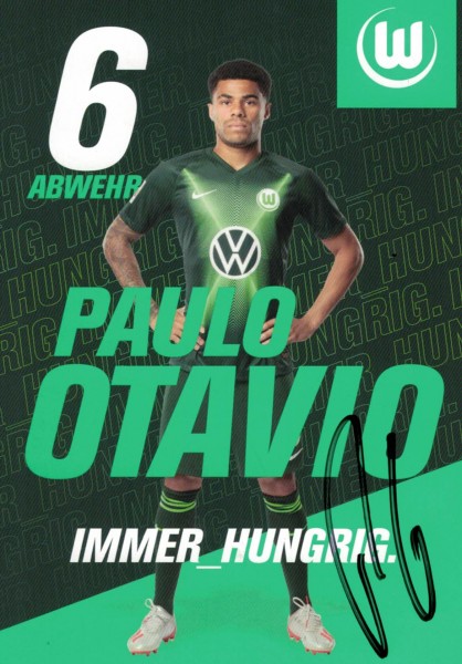 Autogrammkarte - VfL Wolfsburg - Paulo Otavio - Original Signatur