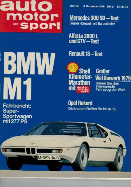 Auto Motor und Sport 1978 Heft 25-06.12.1978