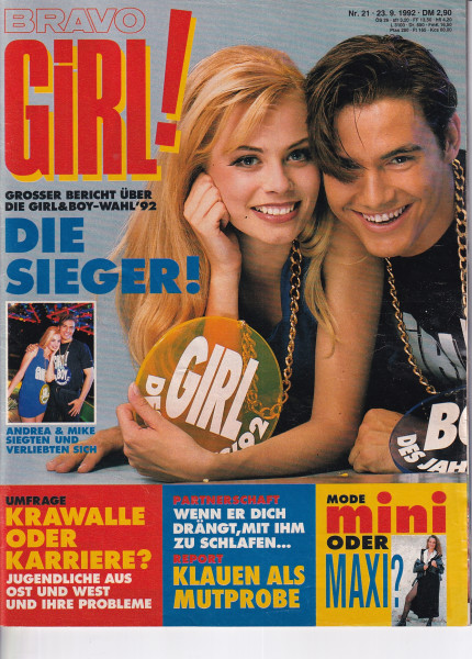 Bravo Girl - 1992 Nr. 21 - 23.09.1992