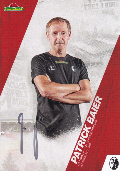 Autogrammkarte - SC Freiburg - Patrick Baier (Co-Trainer) - Original Signatur