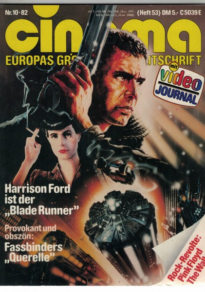 Cinema Zeitschrift, Heft Nr. 053, Oktober 1982, Blade Runner