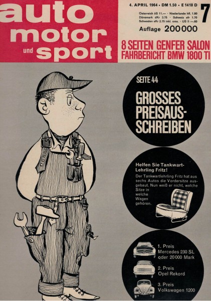 Auto Motor und Sport 1964 Heft 07 - 04.04.1964 - BMW 1800 TI