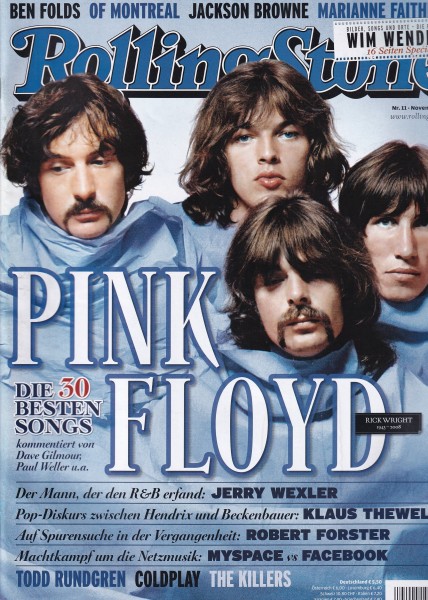 Rolling Stone 2008-11 November - Ausgabe 164 - Pink Floyd, Jerry Wexler, Ben Folds - mit CD