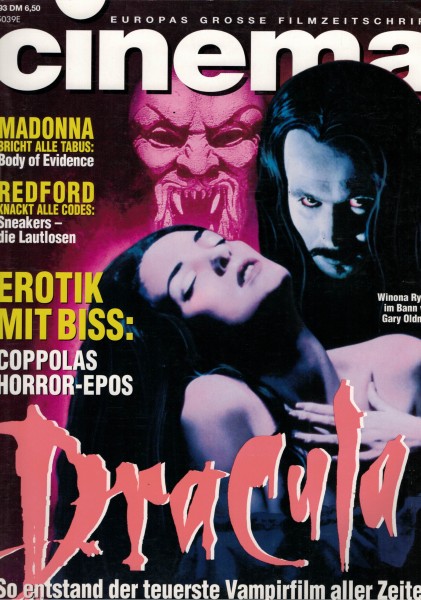 Cinema Zeitschrift, Heft Nr. 177 Februar 1993, Madonna, Robert Redford, Dracula