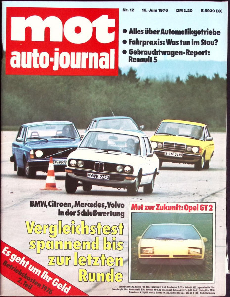 mot auto-journal - Die Auto-Zeitschrift - 1976 - Nr. 12 - 16.06.1976