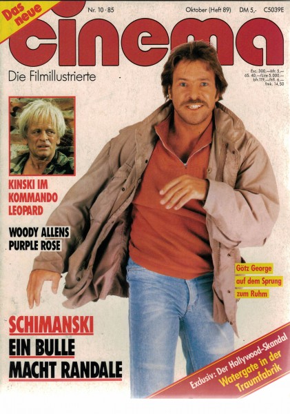 Cinema Zeitschrift, Heft Nr. 089, Oktober 1985, Klaus Kinski, Götz George, Woody Allen