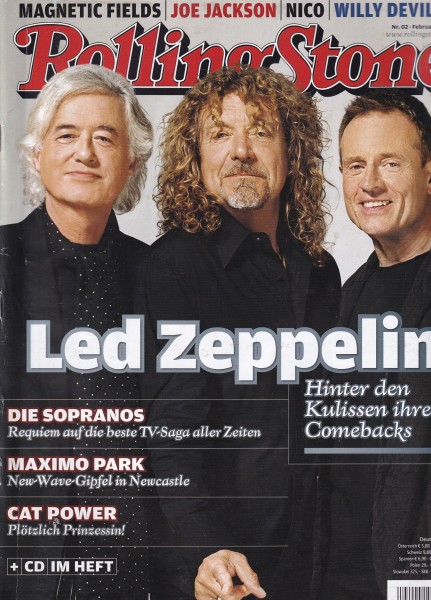 Rolling Stone 2008-02 Februar - Ausgabe 160 - Led Zeppelin, Die Sopranos, Maximo Park - mit CD