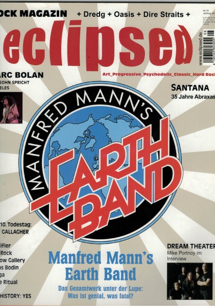 eclipsed Rock Magazin Nr. 074, 07/08-2005, mit CD, Dream Theater, Dredg, Rory Gallagher