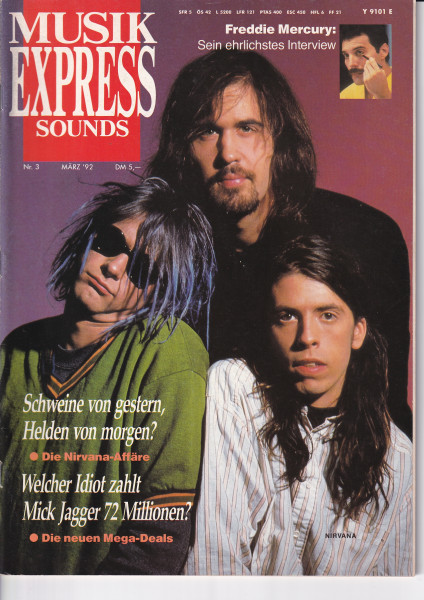 Musik Express Sounds - 1992 März - Freddie Mercury, Mick Jagger, Nirvana