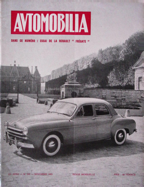 Automobilia - Novembre 1951 - No. 545