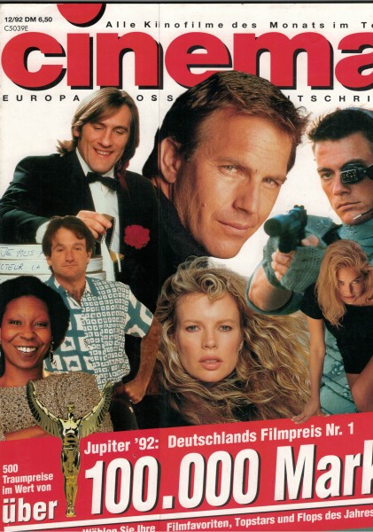 Cinema Zeitschrift, Heft Nr. 175 Dezember 1992, Meryl Streep, Cindy Crawford, Whoopi Goldberg, Tom H