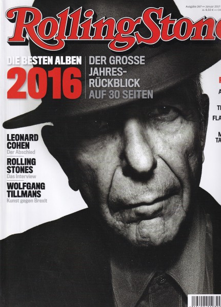 Rolling Stone 2017-01 Januar - Ausgabe 267 - Leonard Cohen, Rolling Stones - mit CD