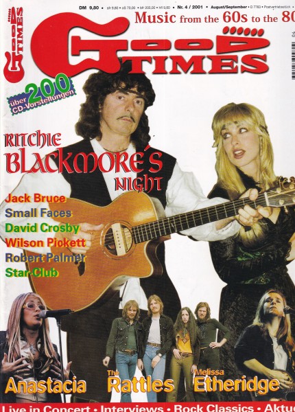 Good Times Ausgabe Nr. 53 - 2001/4 - Anastacia, The Rattles, Melissa Etheridge. Jack Bruce