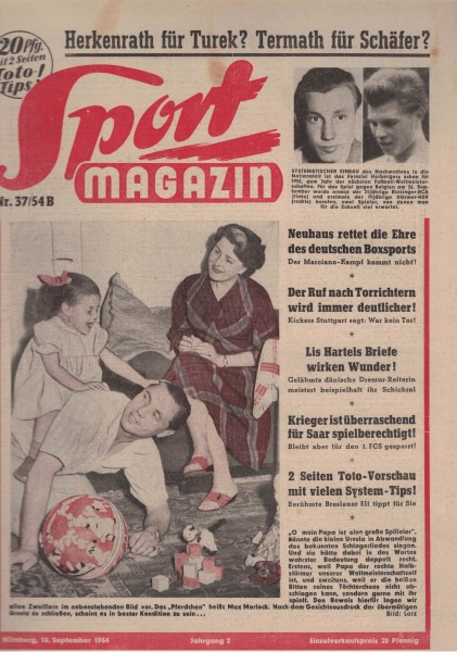 Sport Magazin - 1954 37 B - 16. September 1954