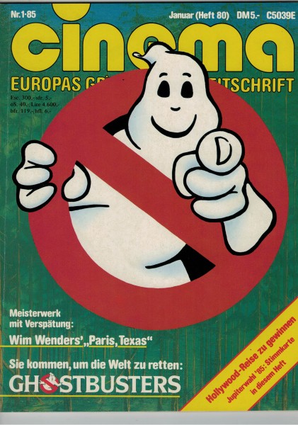 Cinema Zeitschrift, Heft Nr. 080, Januar 1985, Ghostbusters