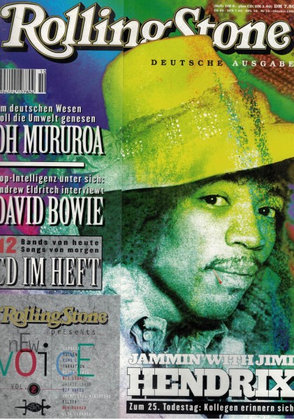 Rolling Stone 1995-10 Oktober - Ausgabe 12 - Jimi Hendrix, David Bowie, Oh Mururoa - mit CD