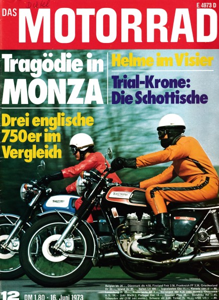 Das Motorrad - 1973 - Heft 12 - Triumph-Trident, Triumph-Bonneville, Triumph-Tiger
