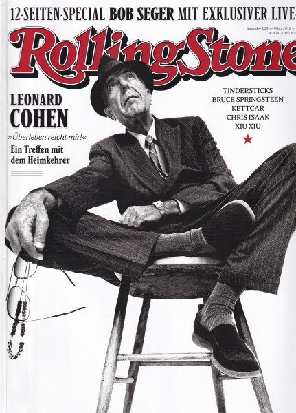 Rolling Stone 2012-03 März - Ausgabe 209 - Leonard Cohen, Bob Seger, Tindersticks - mit CD