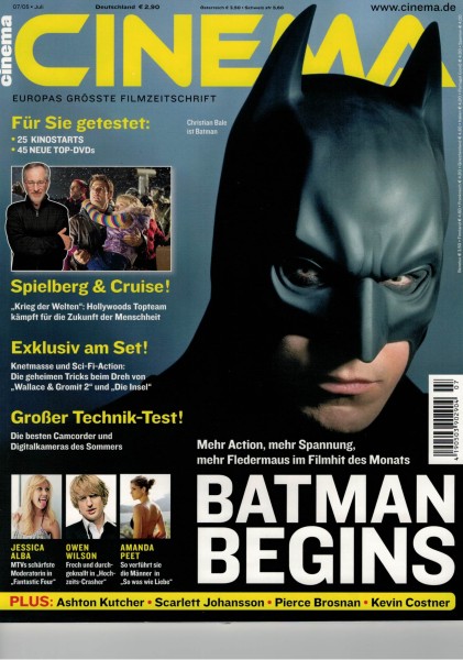 Cinema Zeitschrift, Heft Nr. 326 Juli 2005, Jessica Alba, Owen Wilson, Amanda Peet, Batman Begins